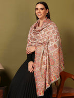 Pashmoda Women Gulraiz Kaani Wool Blend Kashmiri Shawl (Size: 40x80in, 101x203cm) RSS43