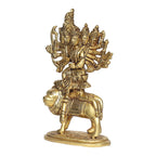 ARTVARKO Brass Kamakhya Devi Maa Durga Sherawali Statue Tripura Sundari Statue for Home Decor Puja Mandir Temple 8.5 Inch