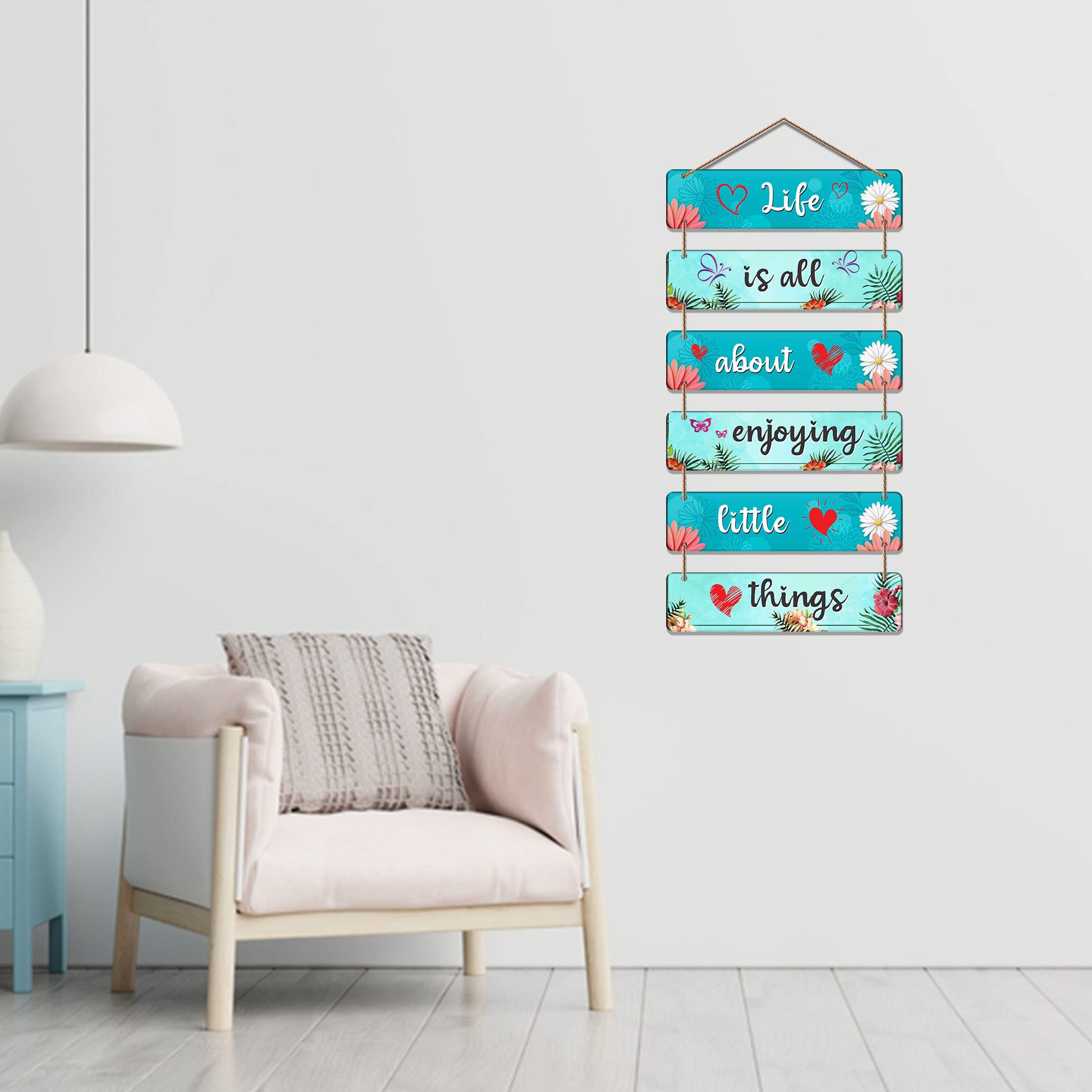 Artvibes Life Is All About Enjoying Printed Wooden Wall Hanging | Quotes Decor Item | Wall Illustrations | Office Decor | Inspirational Quotes Wall Art | Mdf Wall Decoration | Gift Items (WH_3280N)