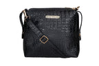 Bagsy Malone Women's Vegan Leather Stylish Tote Bag Pack of 3 | Ladies Purse Handbag (Croco Black)