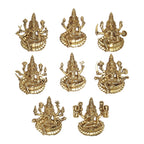 ARTVARKO Brass Ashtalakshmi Laxmi Set of 8 Pcs Ashta Lakshmi Wall/Door Hanging Luxmi for Home Office Décor Gift (Each Idol 4.5x5.5 Inch)