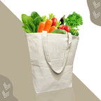 Prakriti Maitri Shopping bag for Grocery | Cloth & Canvas Bags | Cloth Bags Shopping | Carry bag | Unisex Plain Cotton Bags | Grocery bags for Women & Men | Vegetables Bags (Pack of 3)