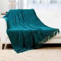 HOMADORN Luxury Chenille Throw Blanket for Sofa & Bed | Ultra Soft Plush Cozy Throw | Lightweight Warm Decorative Blanket | Washable Luxury Throw for Living Room, Bedroom (Solid Textured) Kafalo
