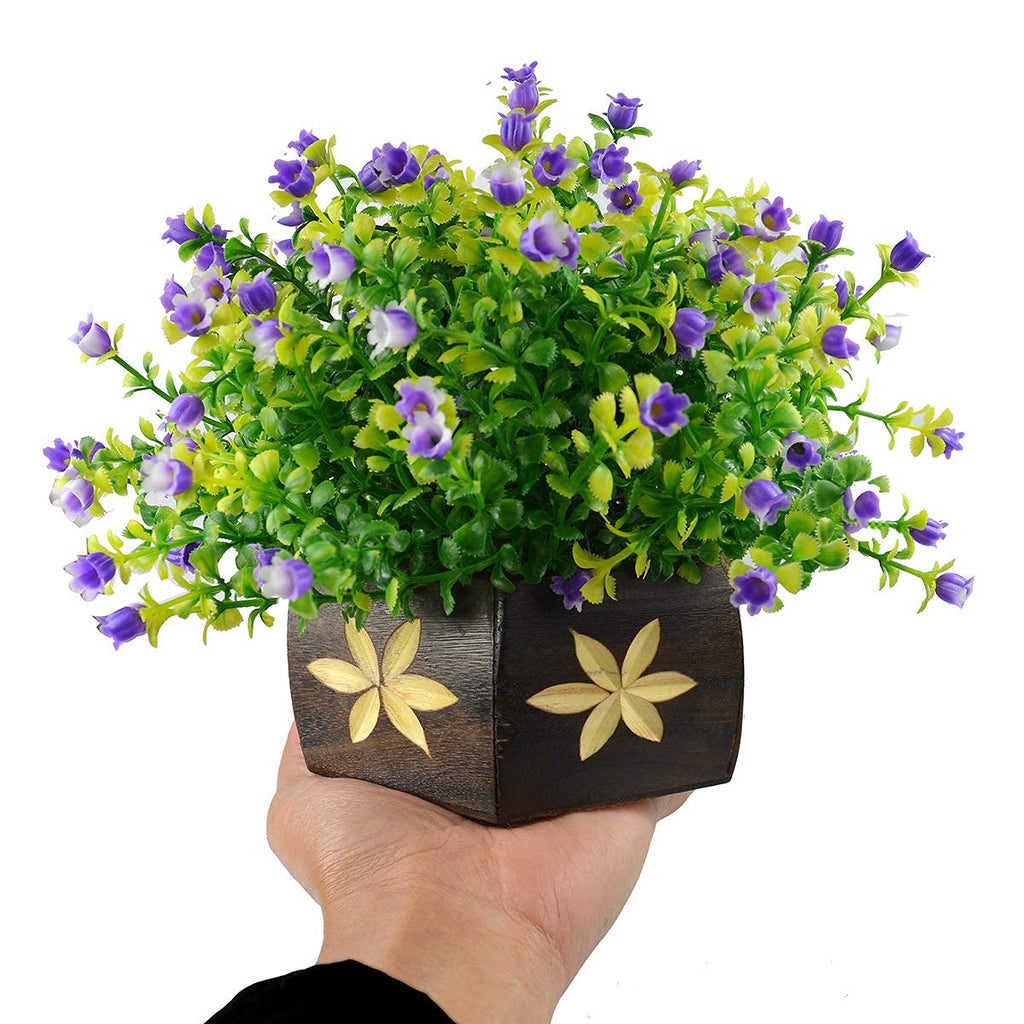 Reiki Crystal Products Beautiful Artificial Bonsai Plant with Pot | Bonsai Tree/Plants | Bonsai Tree for Indoor with Wooden Pot for Office Home Decor Showpiece (Pack 0f 1 pc)