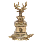 ARTVARKO™ Brass Tulsi (Thulasi) Saligram Plant on Tortoise for Home Décor Mandir Temple Gift Showpiece 6 Inch.