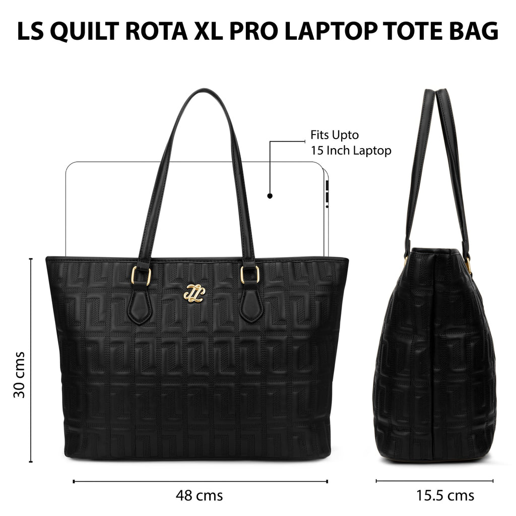 Lavie Signature Women's Quilt Rota Pro Tote Laptop Bag | Tote Laptop Bag for Work | Ladies Purse | Stylish Shoulder Bag | Gift for Women