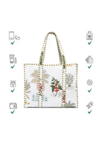 Yda fashion Quilted Cotton Tote Bag – Reusable Large Shopping Bag for Women & Men, Lightweight Eco-Friendly Grocery Tote with Printed Design, Shoulder Bag for Travel, Beach & Daily Use