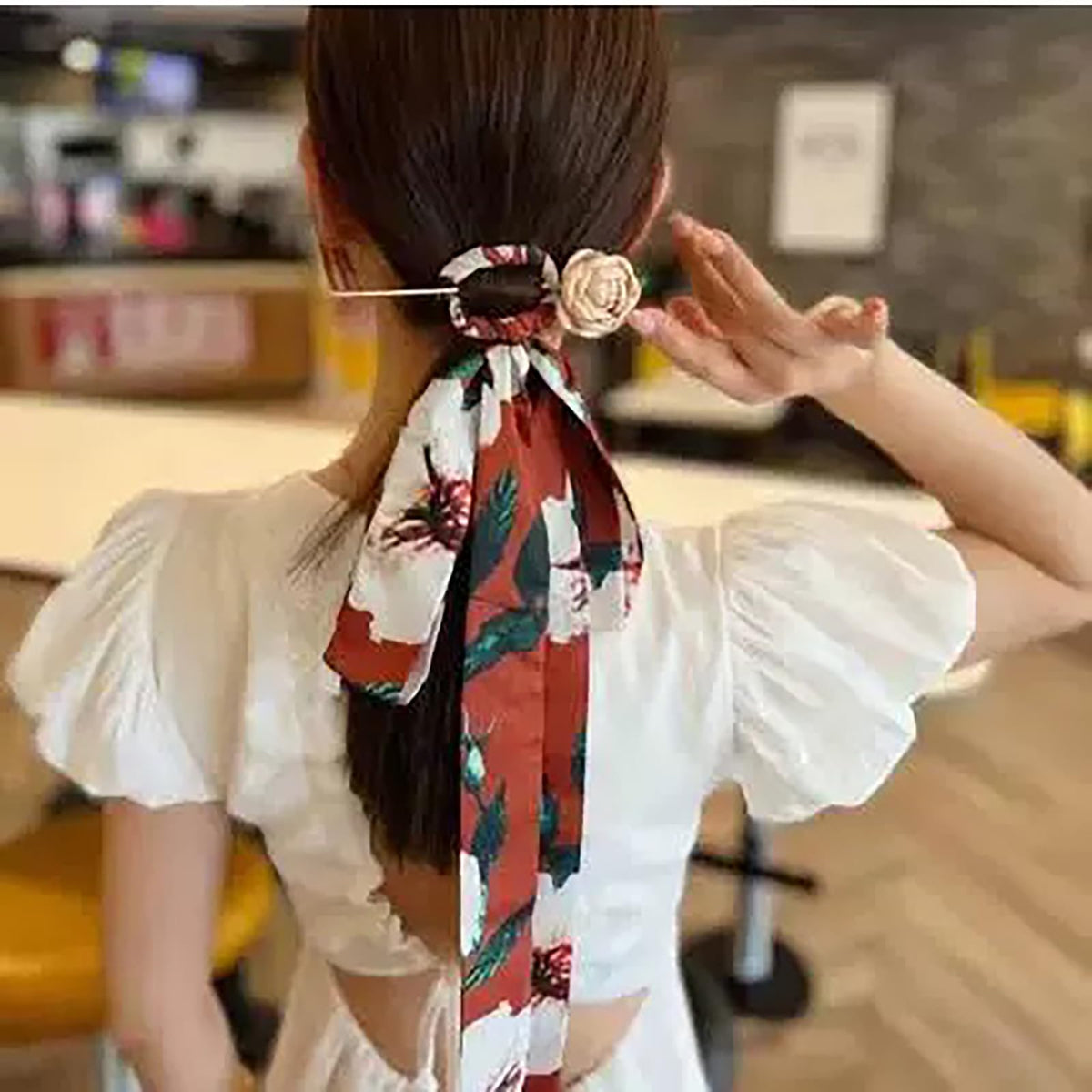 Qleema 3Pcs Satin Scarf for Women Stylish, Hair Scarf Belt for Jeans