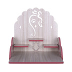 Lyrics Creation Fully Handmade Beautiful Wooden Home and Office Temple/Pooja Mandir(28 x 28 x 26 cm) (White 3)