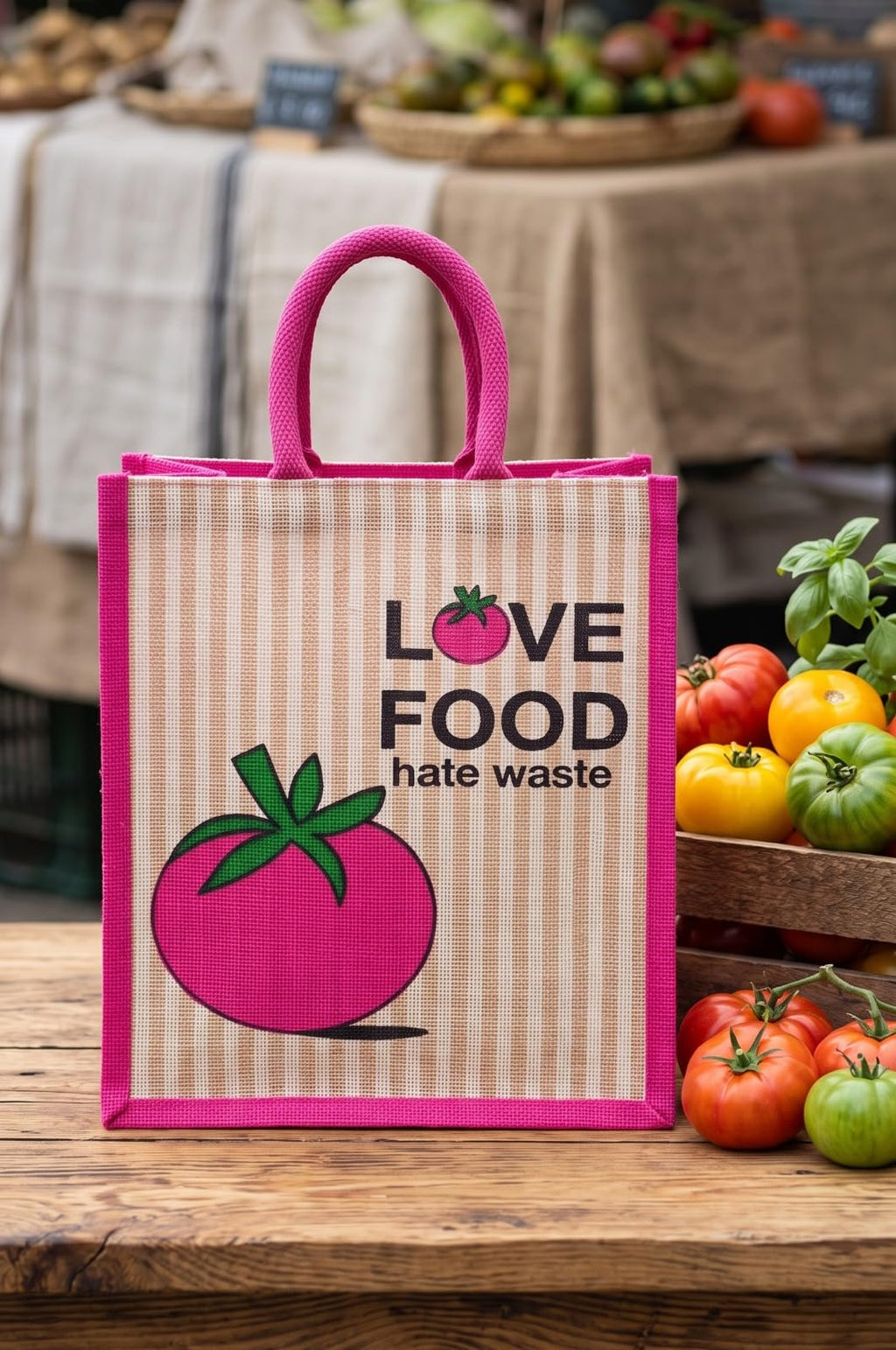 NEXUS Love Food Re-usable Jute Bag