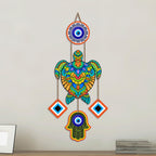 Artvibes Sea Turtle Evil Eye Wall Hanging for Home Entrance | Nazar Protection MDF Wall Decor | Lucky Vastu Art for Living Room | Bedroom | Balcony | Office & Hallway | Housewarming Gift (WH_8545N)