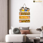 Artvibes Family Quote Wooden Wall Hanger for Home Decor | Wall Art For Hall | Quotes Decor Item | Wall Accents | Gift Items | Wall Illustrations | Artworks Hangings | Mdf Wall Decoration (WH_6911N)