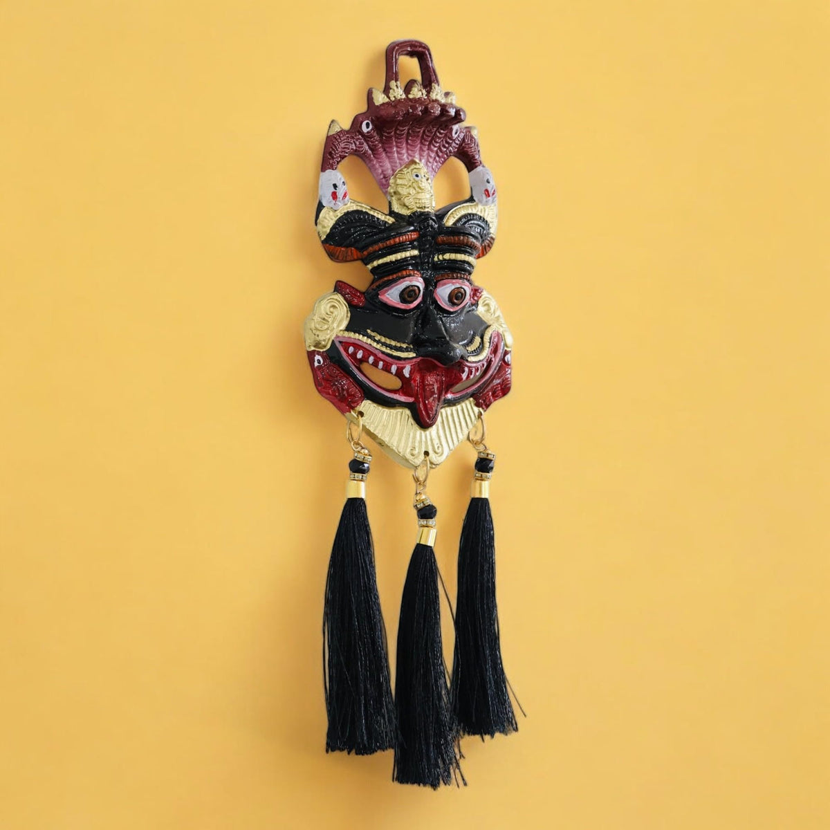 KridayKraft Metal Narsingh Kirtimukha Nazar Battu With Naag Ganesha Suraksha Kawach Mask For Evil Eye Protection For Home, Wall Hanging Mask Office Wall & Door Hanging