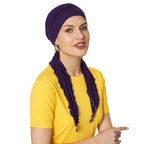 The Headscarves Women Bamboo Pre Tie Scarf (HS107 Purple)