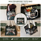 Mundane Printed Cotton Multipurpose Tote Bag | Dark Green | 16x13 Inch | Lightweight Everyday Carry for Shopping, Books, Grocery & Daily Use