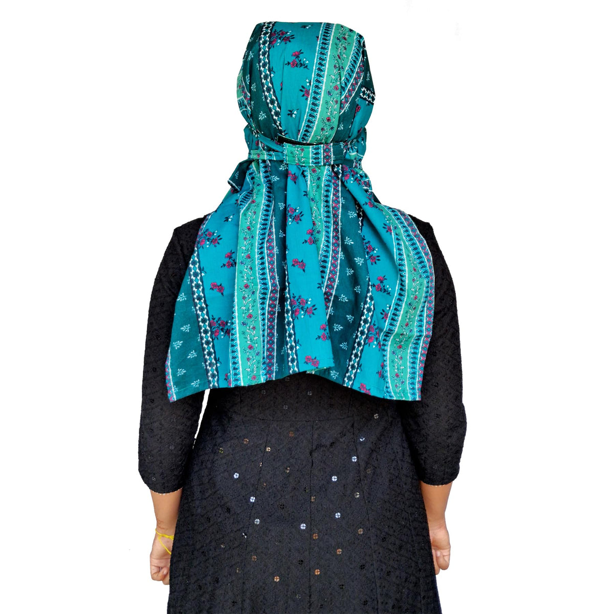 Switchon Export quality Cotton Multi color scarf hijabf for women for 12 yrs and above (Green_Multi)
