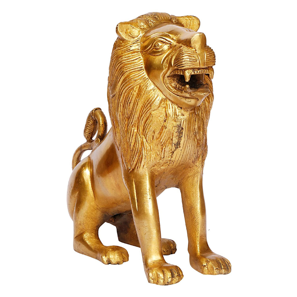 ARTVARKO Brass Lion Statue for Vaastu Shastra and Feng Shui Remedies for Home Décor Statue