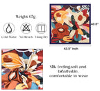 ULOS Women's Printed Shiny Dubai Style Luxury Floral Pattern Satin Head Scarf - Neck Scarf (Square)