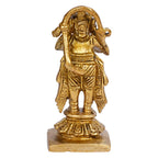ARTVARKO Brass Hanuman Ji Standing Idol Statue God Bajrangbali Bhagwan Sankat Mochan Murti Small Size 3.5 Inch