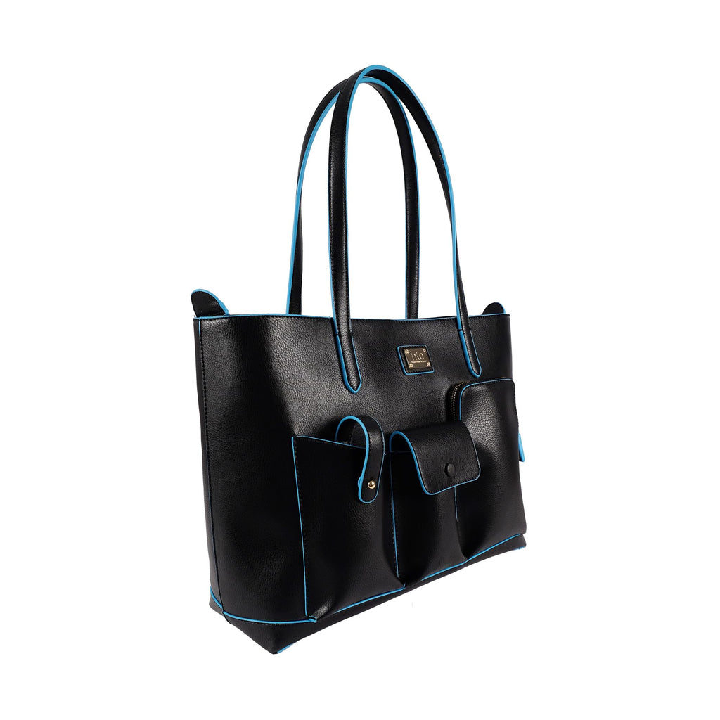 HIE Carol Women's Tote Bag | Stylish Medium Vegan Leather Laptop Tote Fits Up to 16 | Spacious Main Compartment, Front & Back Pockets | Ideal for Office, Work & Travel