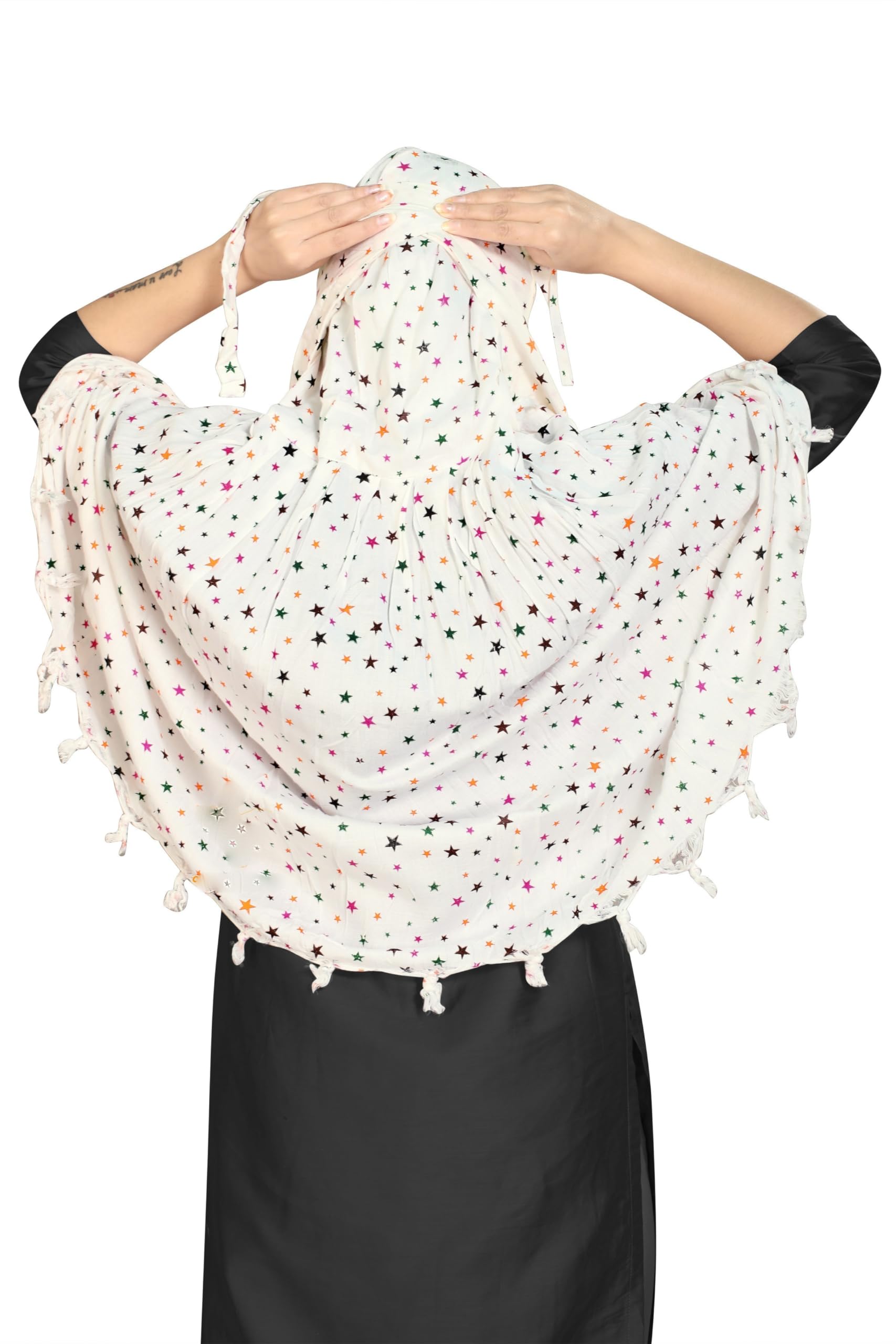VASTTRAM Women's Pure Cotton Long Scarves Scarf Cum Mask usable for Driver Anti Pollution Full Face Cover With UV Sun Rays Protection