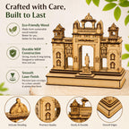 VISHUFAB Handcrafted Wooden Varanasi BHU Gate 3D Miniature | Temple Architecture Model Showpiece | Traditional Home & Office Decor(Banaras Hindu university)
