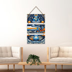 Artvibes Divine Ganesha And Sita Ram Religious Auspicious Wooden Art Work Wall Hanging | Spiritual Decor Items | Wall Sculpture | Signs & Plaques| Stylish Modern Decor Item | Gift Items (WH_9447N)