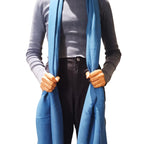 Graziemille Pure Pashmina For Women PETROL BLUE LARGE