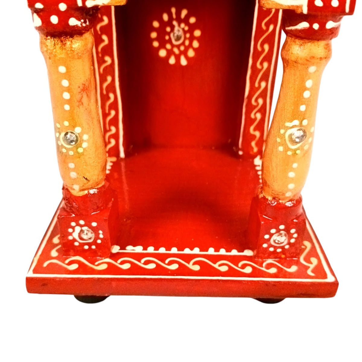 Apka Mart The Online Shop Wooden Temple | Wooden Mandir for Home & Office | God Idol Pooja Mandir Compact & Handcrafted Temple | Ideal for Puja Room, Gift & Home Decor - 10 Inch