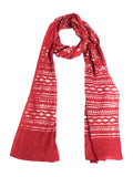 Gutthi Women's Cotton Stoles | Scarf Lightweight & Comfortable for All Seasons | Soft Floral Scarves, Size (100X180 CM) (Red)