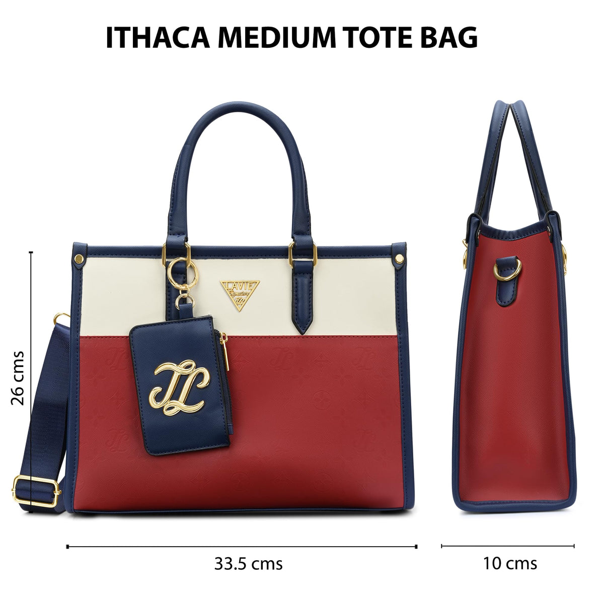 Lavie Signature Women's Ithaca Colourblock Tote Handbag for Women | Tote Bag for Work | Ladies purse | Stylish Shoulder Bag | Gift for Women