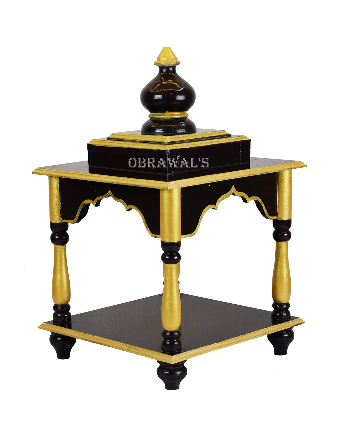 OBRAWAL Temple | Home Temple | Office Temple | Wooden Temple | Pooja Mandir for Home | Temple for Home - [LxWxH] (10x10x16, WTEM01D)