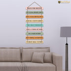 Artvibes Rules For Success Quote Wall Hanging Wooden Art | Quotes Decor Item | Wall Poster | Office Decor | Inspirational Quotes Wall Art | Mdf Wall Decoration | Gift Items (WH_9324N)