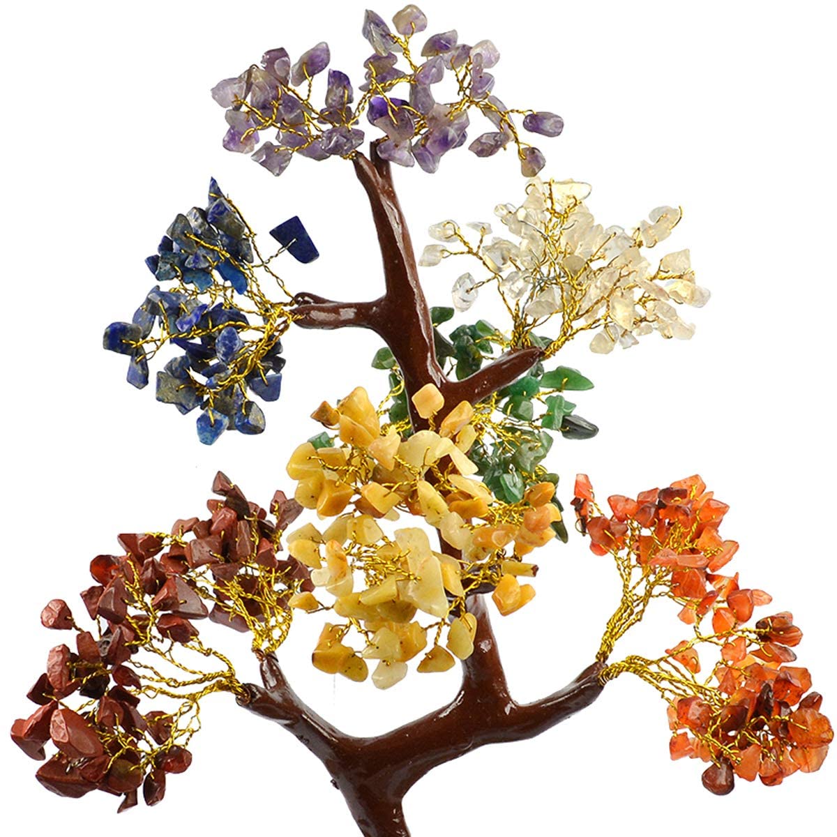 A P HOMES 7 Chakra Healing Gemstone Tree - Handcrafted Feng Shui Crystal Tree for Positive Energy, Wealth, and Balance | Meditation Decor, Reiki Healing, Home & Office Decor Gift (500 Beads)