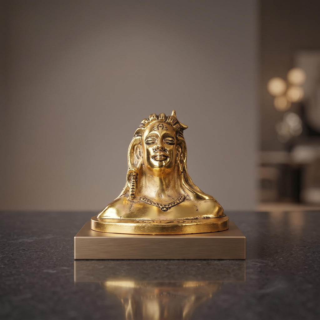KridayKraft Adiyogi (Shiva) Metal Statue/Murti for Car Dashboard & Pooja,Home & Office Décor Item,Shankara/Mahakal Idol Showpiece Figurines Maha Shiv Ratri Idol Gift...