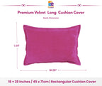 RD TREND® Corduroy Self Stripe 250 GSM Rectangular 18x 28 Inches Cushion Covers Set of 2 | Throw Pillow Covers for Sofa, Bed & Living Room | Perfect for Home Décor Magenta