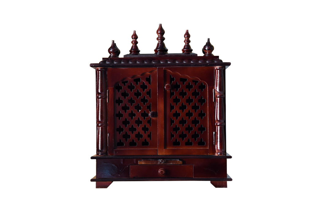 Kamdhenu Art and Craft Wood Home Temple (22 x 11 x 28 inch, Multicolour)