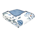 BLOCKS OF INDIA 100% Cotton Dohar King Size Reversible Hand Block Printed Malmal Summer Dohar/Blanket (Blue Anar JAAL) Kafalo