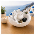 Greek Coastal Seashell Key Bowl – Decorative Entryway Organizer, Coastal Home Décor Accent, Key Tray, Night-Stand Jewellery Bowl, Greek Island Inspired Gift for Home, Office, Bedroom & Living Room