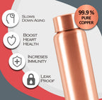 MILTON Copper Aqua 1000 Water Bottle, 900 ml, Copper | 100% Leak Proof | Office Bottle | Gym Bottle | Yoga Bottle | Home | Kitchen | Hiking | Treking Bottle | Travel Bottle (Pack of 1)