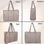 NUBUFF FASHION Womens croco Textured Shoulder Tote Bag (Beige)