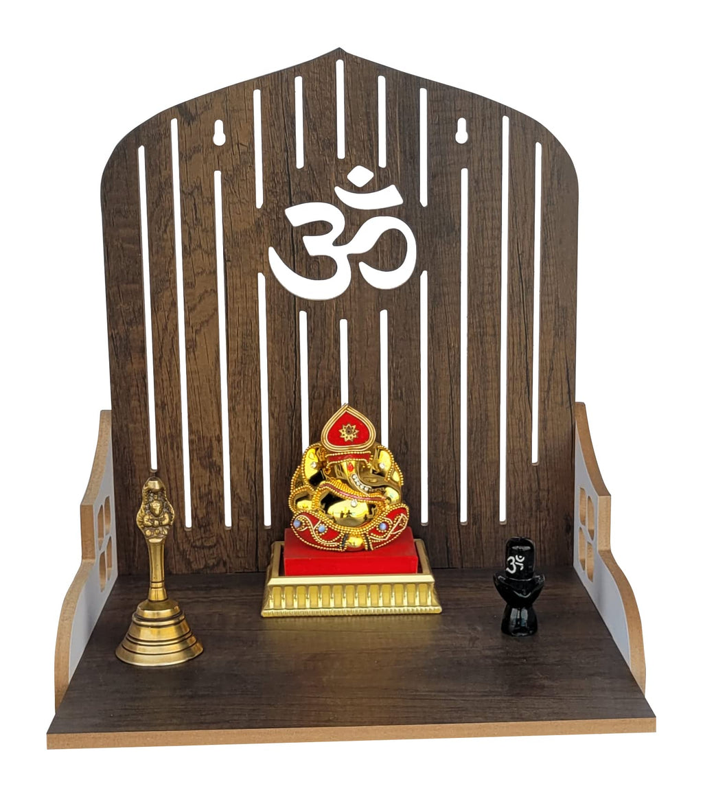 LINGAZ Handmade Beautiful Small Wooden Home and Office Temple/Pooja Mandir/PUJA