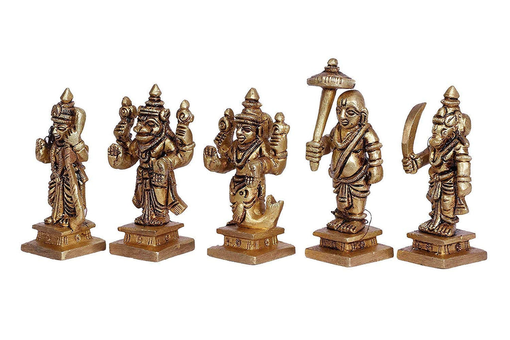 ARTVARKO Brass Dashavatara Dasavatharam of Lord Vishnu Statues Ten Incarnations Avatars Idol Murti Height 2.5 Inch