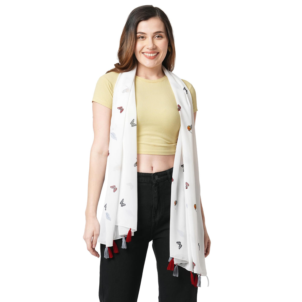 SAHIL SCARF Premium Multicolor Fancy Scarf Lightweight & Comfortable for All Seasons (180x55CM)