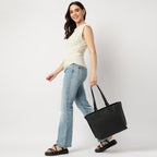 Fastrack Mood Muse Laptop Tote for Women| Faux Leather Handbag With Padded 14-Inch Laptop Compartment | Spacious Interior With Multiple Pockets | Trendy Women's Handbags | Shoulder Bags For Girls