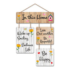 Artvibes In This Home Decorative Wall Art MDF Wooden Wall Hanger for Living Room | Quotes Decor Item | Home Quotes Wall Hanging | Modern Decor Items | Wall Poster | Unique Gift (WH_6508N)