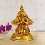 ARTVARKO Brass Garuda Idol Statue Vishnu's Vehicle Vahana Eagle for Temple Home Decor Vaastu Feng Shui Vastu Lucky Charm Gift Height 5.5 Inch