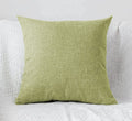 Khooti Decorative Jute Square Cushion Cover Throw Pillow Cover for Living Room Couch Diwan Single Seater Sofa, Modern Boho Medium 20 x 20 Inches / 50 x 50 cm (Colour - Apple Green)(Set of 1 piece)