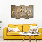 VIBECRAFTS 5 Piece Premium Wall Painting For Home|Office|Living Room|Gift (PTVC5Pcs3_7510) (Multi 7)