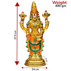 KridayKraft Aluminium Handicrafts Lord Tirupati Balaji Venkateswara Statue, Tirupati Balaji God Idol (Muliticolor)